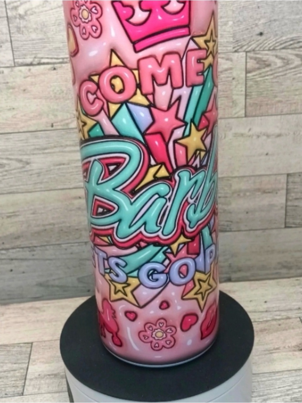 Let's go Barbie 20oz. Tumbler  NWOT MADE BY SELLER